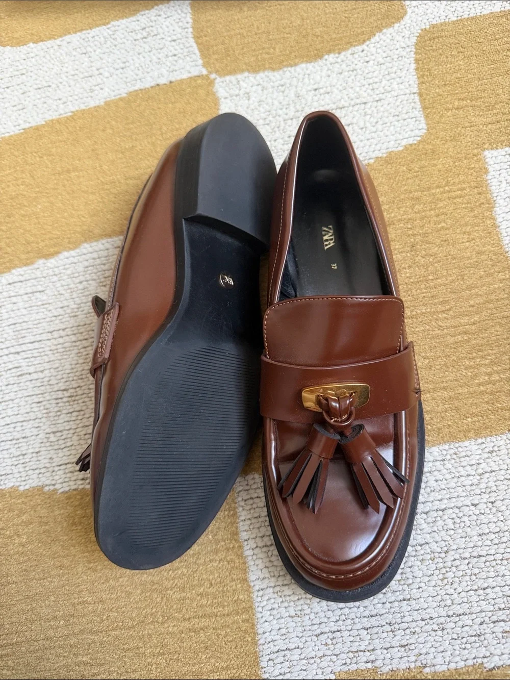 Zara polished loafers